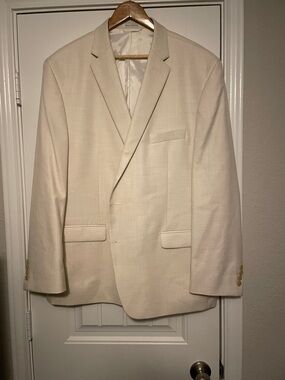 Men's Chaps Size 50R Cream Blazer - Classic Tailored Fit